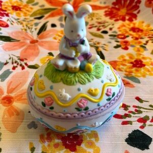 Colorful Easter Bunny Covered Candle
